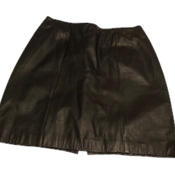 ROSENOIR - Women’s Black 100% Genuine Leather Black Short Skirt - Size 13/14 - Picture 12 of 12